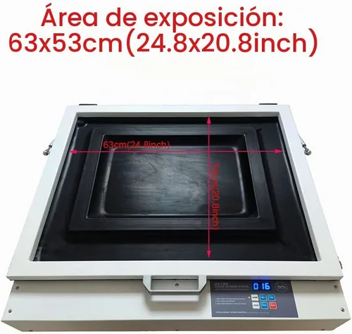 Vista 2 de Mesa precisa 20" x 24" 80W vacío LED unidad de exposición UV profesional LED máquina de exposición al vacío