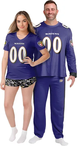Vista 3 de FOCO NFL womens Nfl Team Logo Ladies Gameday Ready Jersey Pajama Set