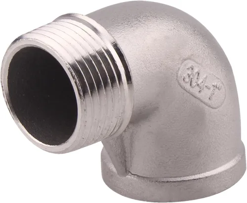 Vista 4 de Codo de calle 90 grados, rosca macho x hembra NPT de 1 pulgada SUS304