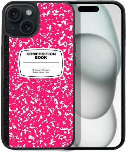 Vista 13 de FINCIBO Funda protectora de goma suave antiarañazos, a prueba de golpes, compatible con Apple iPhone 15 de 6.1 pulgadas 2023, libro de composición