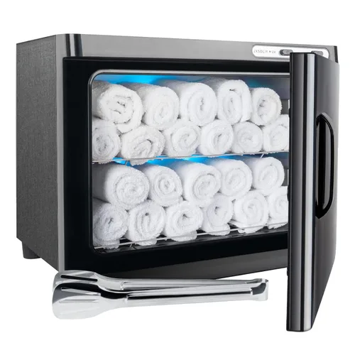 Vista 8 de Armario calentador de toallas calientes con luz LED - JXSDLIY 23L Armario de toallas de gran capacidad para baño 2 en 1 Calentadores de toallas
