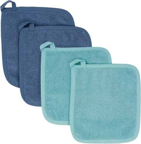 Vista 30 de RITZ Guante de olla y protector térmico de rizo: Resistente al calor sin igual, duradero 100% algodón – Diseñado ergonómicamente para un agarre