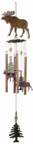 Vista 4 de Sunset Vista Designs Wilderness Wonders - Campanilla de viento rústica para cabaña, tamaño mediano