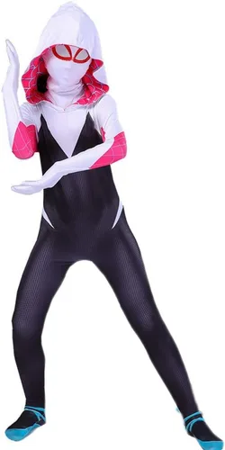 Vista 2 de ugoccam Superhero - Body negro para mujer y niños, para Halloween, cosplay, para niños, talla XS