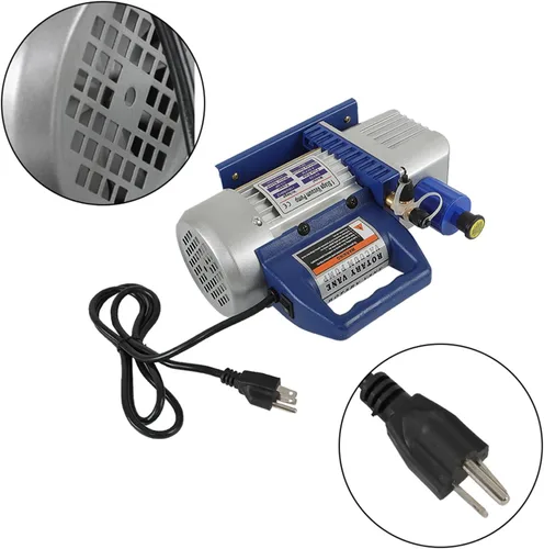 Vista 7 de Bomba de vacío 110V 1/3 HP 4.5 CFM Bomba de vacío de una sola etapa con botella