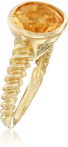 Vista 3 de Ross-Simons 4.50 Carat Oval Citrine Ring in 18kt Gold Over Sterling