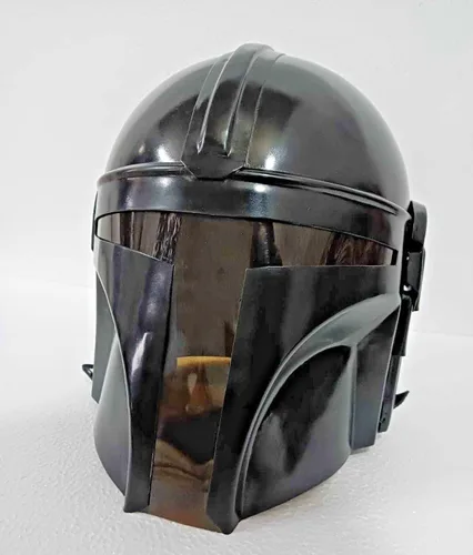 Vista 2 de tSQUARE Nuevo casco negro de Star Wars Mandalorian réplica detallada