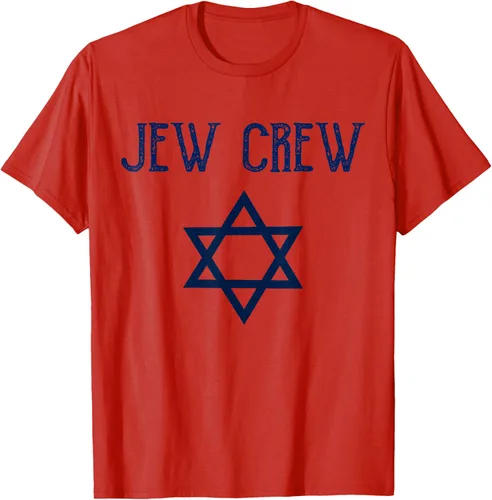 Vista 89 de Camiseta Jew Crew Jewish Star, gris, S