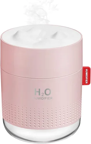 Vista 10 de Mini humidificador portátil de niebla fría, humidificador de escritorio personal USB de 16.9 fl oz para dormitorio de bebé, viajes, oficina, hogar
