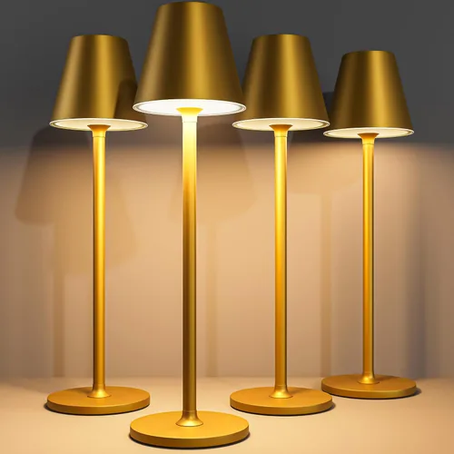 Vista 20 de Timjorman Lámpara de mesa LED inalámbrica, lámpara de escritorio con batería recargable de 4000 mAh, brillo de 3 niveles junto a la luz nocturna