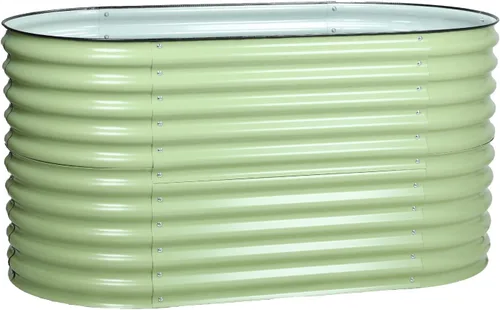 Vista 26 de Aoodor Cama de jardín elevada de metal de 9 pulgadas de alto, 30 pulgadas plateado