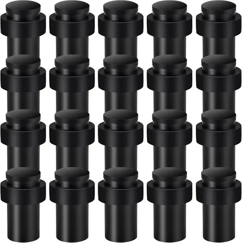 Vista 20 de KOLAKO Tope de puerta, tope de puerta de piso, negro para parte inferior de la puerta, 2 pulgadas (1.969 in), resistente, cilíndrico comercial