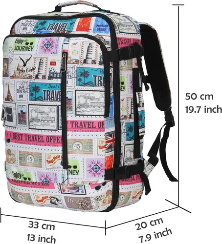 Vista 6 de Hynes Eagle Bolsa de mano de 38 L aprobado para vuelos bolsa de fin de semana
