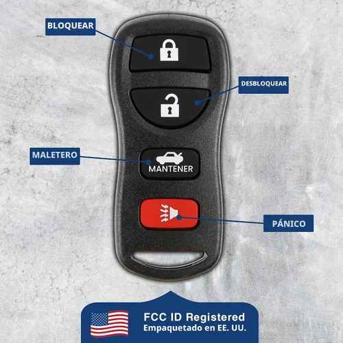 Vista 6 de KeylessOption Llavero para 2002 2003 2004 2005 2006 2007 2008 2009 2010 2011 2012 2013 2014 2015 2016 2017 Nissan Altima Maxima Sentra Infiniti