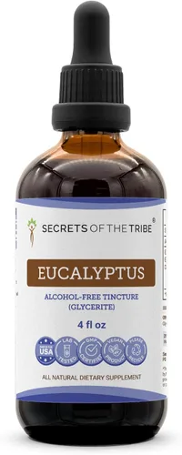 Vista 7 de Secrets of the Tribe Extracto líquido de eucalipto sin alcohol, suplemento de tintura de hojas secas de eucalipto (Eucalyptus globulus)