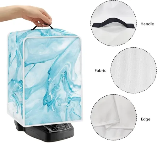 Vista 90 de Funda para cafetera, poliéster, azul, se adapta a la mayoría de máquinas de café estándar, protector resistente al polvo, huellas dactilares Playa