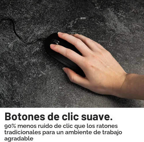 Vista 3 de Macally Ratón de computadora con cable, mouse USB silencioso - USB delgado y compacto para Apple Mac o Windows PC portátil/escritorio - Diseñado
