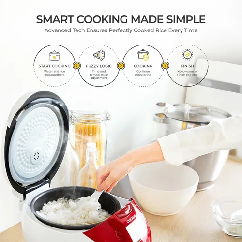Vista 4 de CUCKOO Arrocera Micom de 6 tazas (sin cocinar) / 12 tazas (cocidas), arrocera con lógica difusa con temporizador de retardo y ajuste