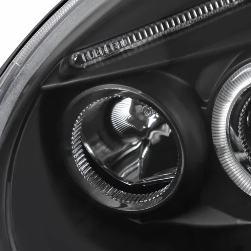 Vista 5 de Volkswagen Beetle luces frontales halógenas proyectoras., Negro