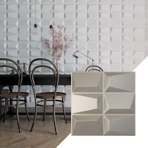 Vista 15 de Ekena Millwork WP20X20STWH 19 5/8 pulgadas de ancho x 19 5/8 pulgadas de alto Stratford EnduraWall Decorativo 3D Panel de pared cubre 2.67 pies