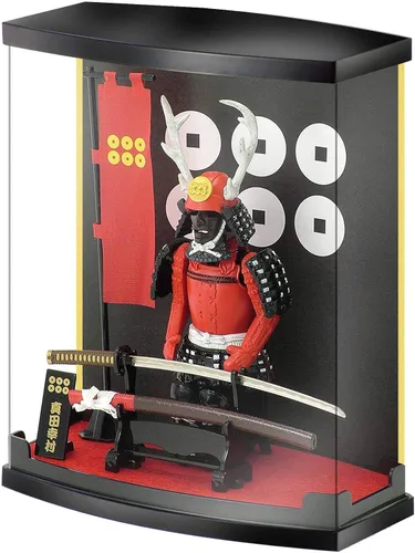 Vista 9 de MEISTER JAPAN Samurai Figura Naoe Kanetsugu Estatua de 8.3 pulgadas con vitrina 1:10 scale armor with iconic "Ai" love-crest helmet, miniature
