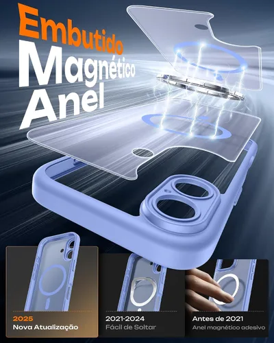 Vista 937 de TOCOL Funda para iPhone 11, compatible con Magsafe, protección completa de cámara, imanes integrados, protección contra caídas, funda translúcida