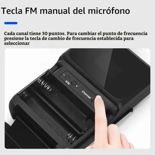Vista 3 de W IN-MIX Sistema de micrófono inalámbrico UHF de 4 canales con auriculares