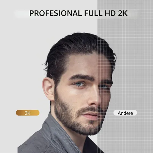 Vista 2 de Diccik Cámara web 2K para PC, videollamadas Full HD, corrección de luz HD, funciona con Skype, Zoom, FaceTime, Hangouts, PC/Mac/Laptop/MacBook/Tablet
