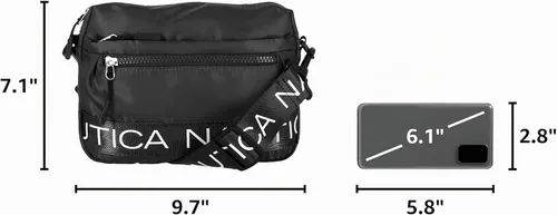Vista 3 de Nautica Nylon Bean crossbody/Belt Bag adjustable shoulder strap