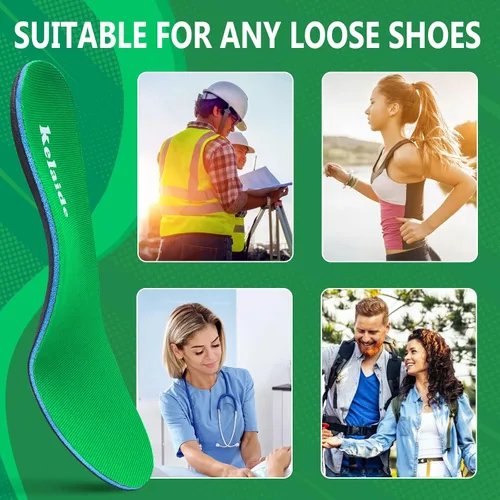 Vista 6 de Plantillas de soporte de arco para mujeres y hombres, inserciones ortopédicas de zapatos para pies planos, fascitis plantar, dolor de pies