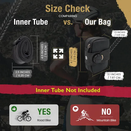 Vista 6 de Bolsa de sillín magnética Lumiere & Co. Falcon – Bolsa de bicicleta ultra pequeña de 0.37L, cierre magnético rápido Bolsa de asiento específica
