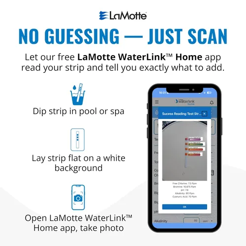 Vista 5 de LaMotte, Insta-Test®, tiras reactivas Pool 4 Plus, 3032, 50