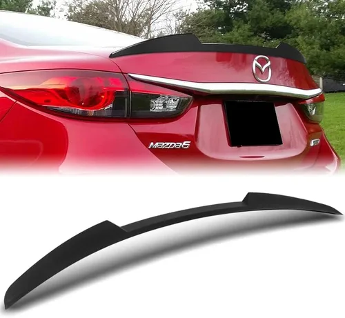 Vista 8 de EPARTS - Tapa trasera de plástico ABS estilo V para maletero compatible con Mazda 6 2018 2019 2020 2021 (estilo carbón)