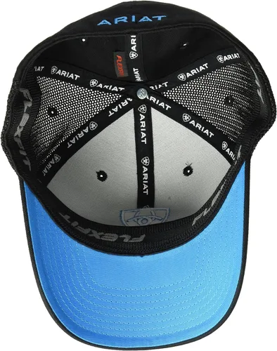Vista 3 de Ariat Sombrero de media malla marrón azul para hombre