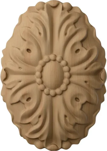 Vista 12 de Ekena Millwork ROS02X04ASAL Roseta ovalada Ashford, 1 7/8 pulgadas de ancho x 2 3/4 pulgadas de alto x 1/2 "P, aliso Alder