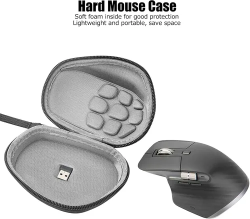 Vista 4 de ASHATA Funda rígida de viaje de repuesto para MX Master 3 Master 2S Mouse, a prueba de golpes, funda de mouse de transporte duro para MX 2S, estuche