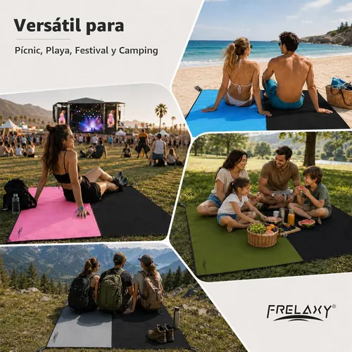 Vista 7 de Frelaxy Manta de picnic de bolsillo, manta impermeable para festival