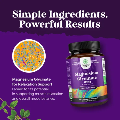 Vista 7 de Paquete de cápsulas de bayas de espino extra fuertes, suplemento de extracción de digestión y salud cardíaca y glicinato de magnesio puro 400 mg por