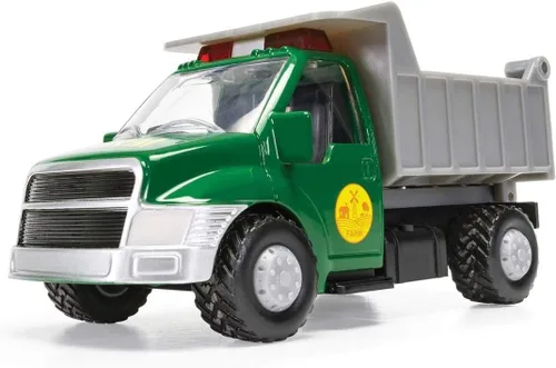 Vista 6 de Corgi Chunkies Farm - Camión todoterreno, tractor con garra y camión volquete, paquete triple de vehículos de juguete CHP10