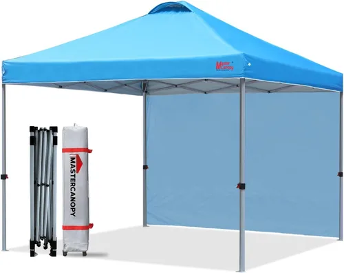 Vista 27 de MASTERCANOPY - Toldo desplegable duradero con 1 pared lateral (6.6 x 6.6 pies, caqui)