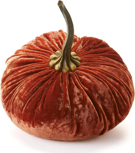 Vista 9 de Your Heart's Content Calabaza de terciopelo de 9 pulgadas, decoración de otoño hecha a mano, centro de mesa de boda de otoño, decoración rústica