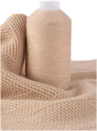 Vista 5 de Hilo 100% de cachemira, 100g de cachemira mongola lujosamente suave pura en cono para tejer a mano y ganchillo (flor beige)