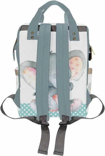 Vista 2 de MyPupSocks Personaliza tu propio bolso casual verde elefante, Multi01., Mochilas Daypack