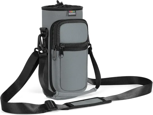 Vista 47 de Nuovoware Soporte para botella de agua con correa, 20-40 oz, negro carbón Negro (Charcoal Black)