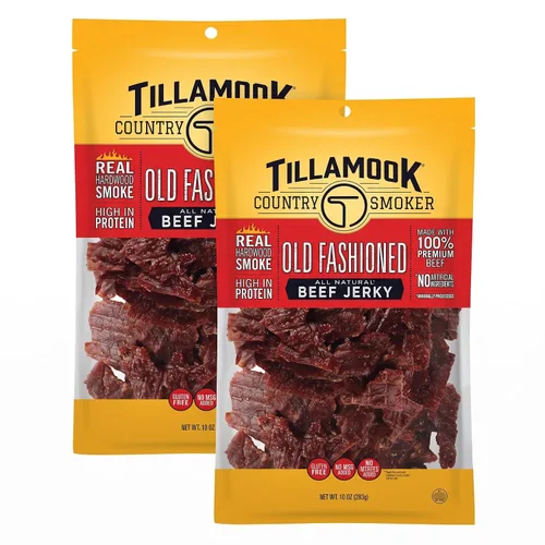 Vista 9 de Tillamook Country Smoker Carne Seca de Res Ahumada con Madera Dura Real, Glaseada con Miel, 10 Onzas