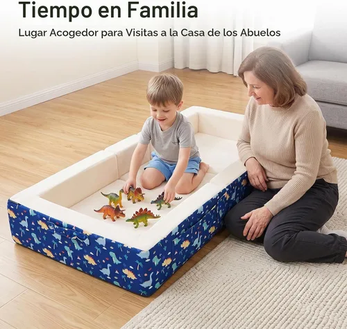 Vista 7 de ENITYA Foldable Toddler Travel Bed with Safety Rails & Storage Space