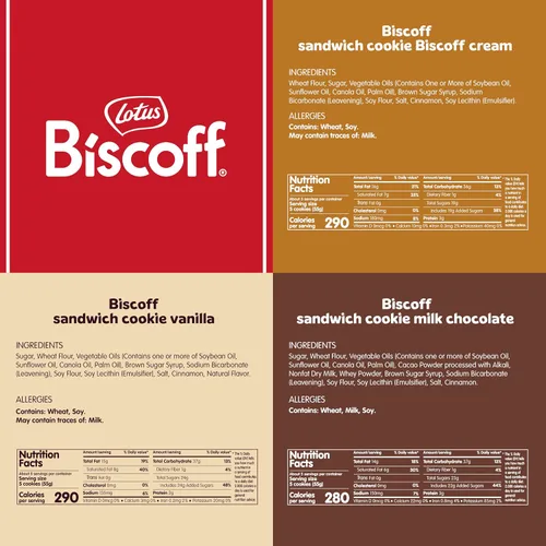 Vista 10 de Lotus Biscoff - Paquete variado de galletas sándwich - Paquete de 6