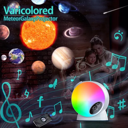 Vista 3 de Proyector de galaxia para dormitorio profesional, proyector de estrellas de planetario HD 13 en 1, luz nocturna de techo con altavoz Bluetooth