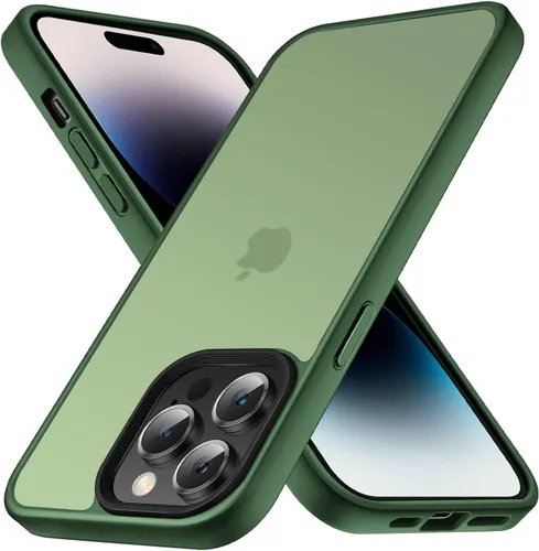 Vista 15 de Yriklso Funda para iPhone 11 Pro Max, protección contra caídas de grado militar, carcasa trasera dura translúcida - rosa esmerilado Rosa