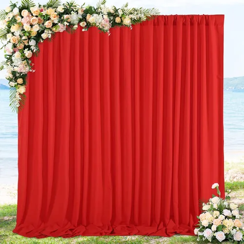 Vista 15 de Cortinas de fondo de poliéster negro para cortinas, 2 paquetes de 5 x 8 pies, cortina de tela de cortina de Halloween para decoración de fiestas